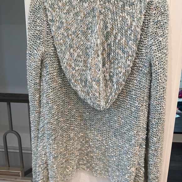 Anthropologie MOTH Hooded Open Knit Cardigan Sweater Size M - Picture 6 of 6